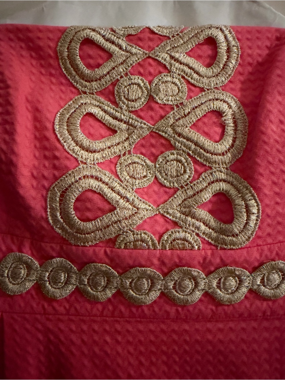 Lilly Pulitzer Pink Logo Tag on Light Pink Fabric - Picture 2 of 5